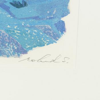 Roland Svensson, lithograph in colors, signed and numbered 133/250.