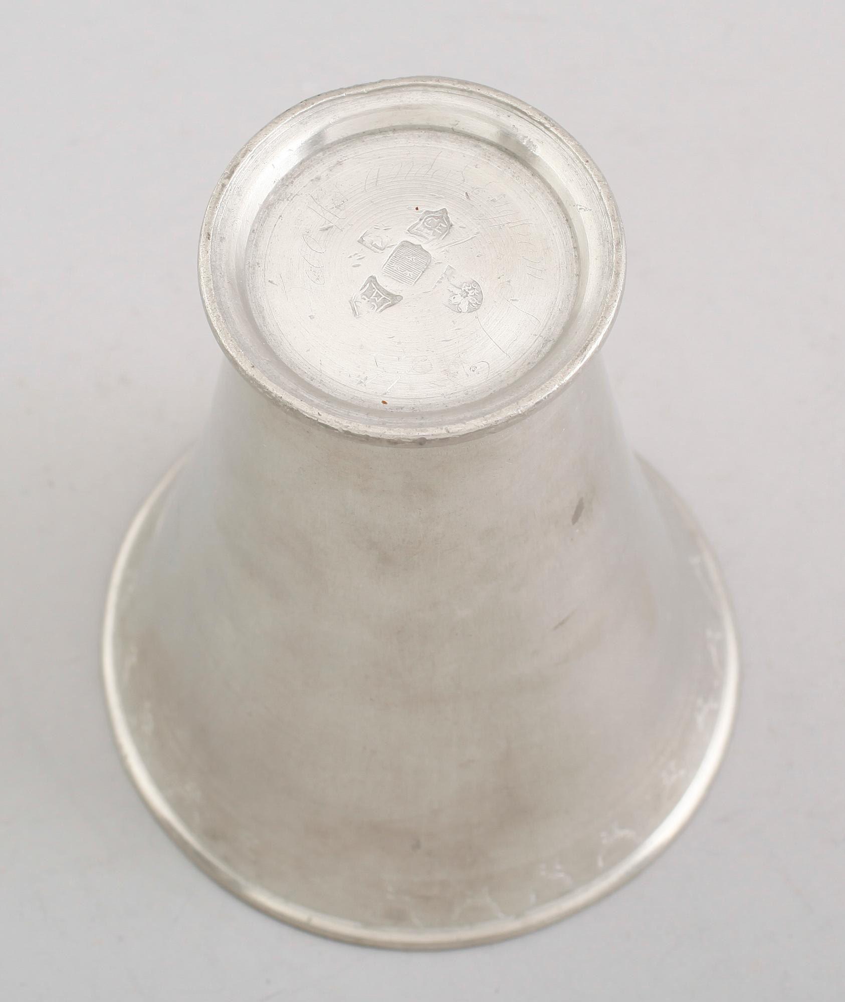 BÄGARE, tenn, Christopher Ekman, Eksjö 1777.