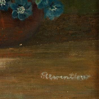 OKÄND KONSTNÄR, olja på duk, bär signatur.