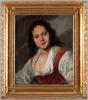 OKÄND KONSTNÄR, olja på duk, kopia efter Frans Hals, 1800/1900-tal.