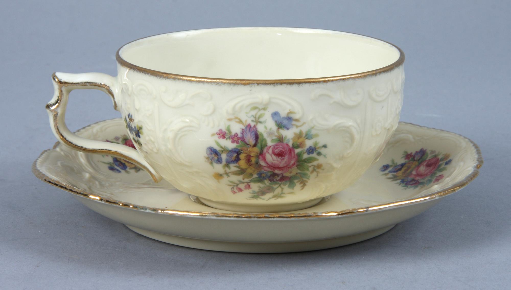 KAFFESERVIS, 27 delar, porslin, "Sanssouci", Rosenthal.
