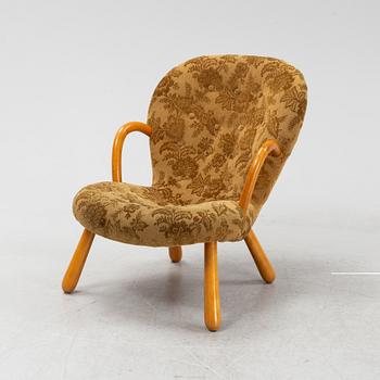 Arnold Madsen, tillskriven, fåtölj ”Muslinge” / "Clam chair",  1940-50-tal.