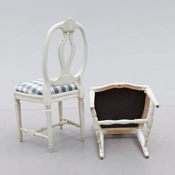 STOLAR, 1 par, gustaviansk stil, 1900-talets senare del.