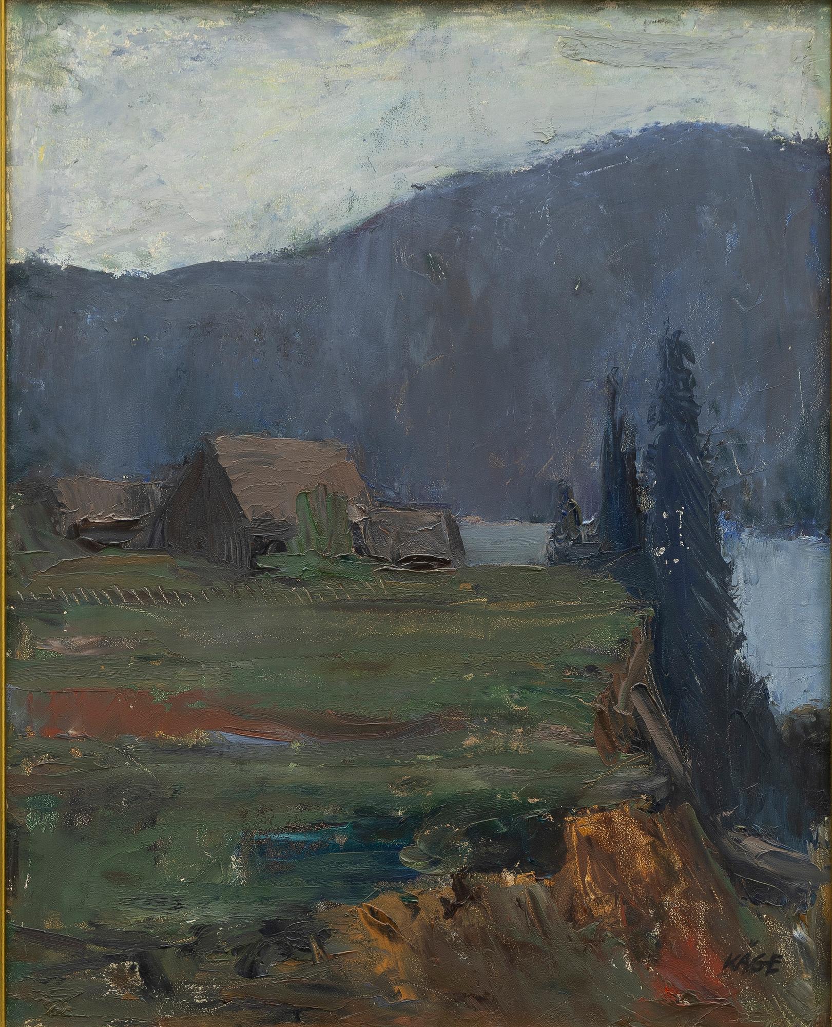 Wilhelm Kåge, Landscape with cottages.