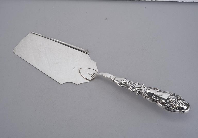 FISKSPADE, silver, J.K. Torsk, Stockholm 1851. Vikt 116 g.