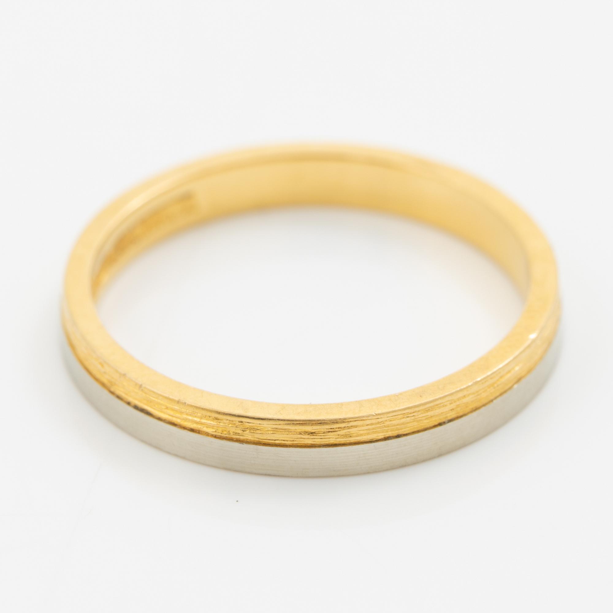 Lapponia, ring 18K gold and white gold, Finland 1977.