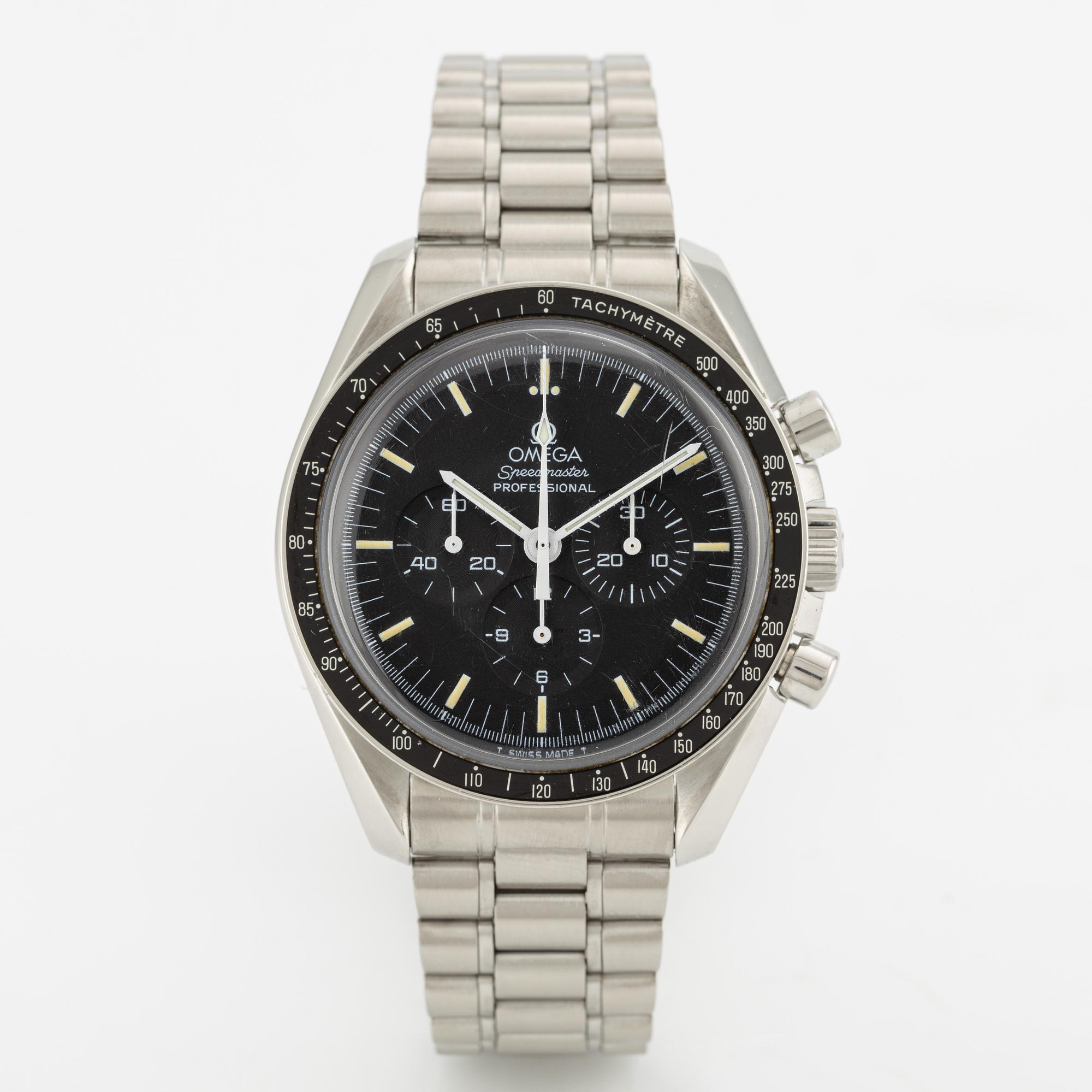 Omega, Speedmaster, Professional, "Moonwatch", chronograph, wristwatch, 42 mm.