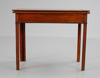 A late Gustavian late 18th cent mahogany card table.