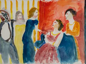 PETER DAHL, watercolor on paper, signed.