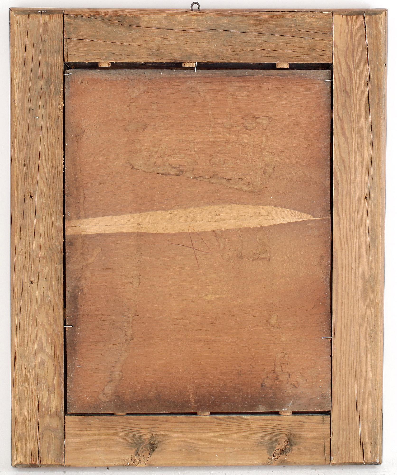 RAM MED SPEGEL, barock, trä, 1600/1700-tal.