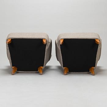 Ilmari Lappalainen, a pair of mid-20th-century 'Laila' armchairs for Asko, Finland.