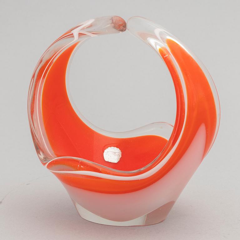 Paul Kedelv, vaser/skulpturer, 4 st, glas. Flygsfors Glasbruk.