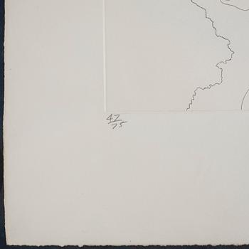 David Hockney, "In Despair", ur "Illustrations for Fourteen Poems from C.P. Cavafy".