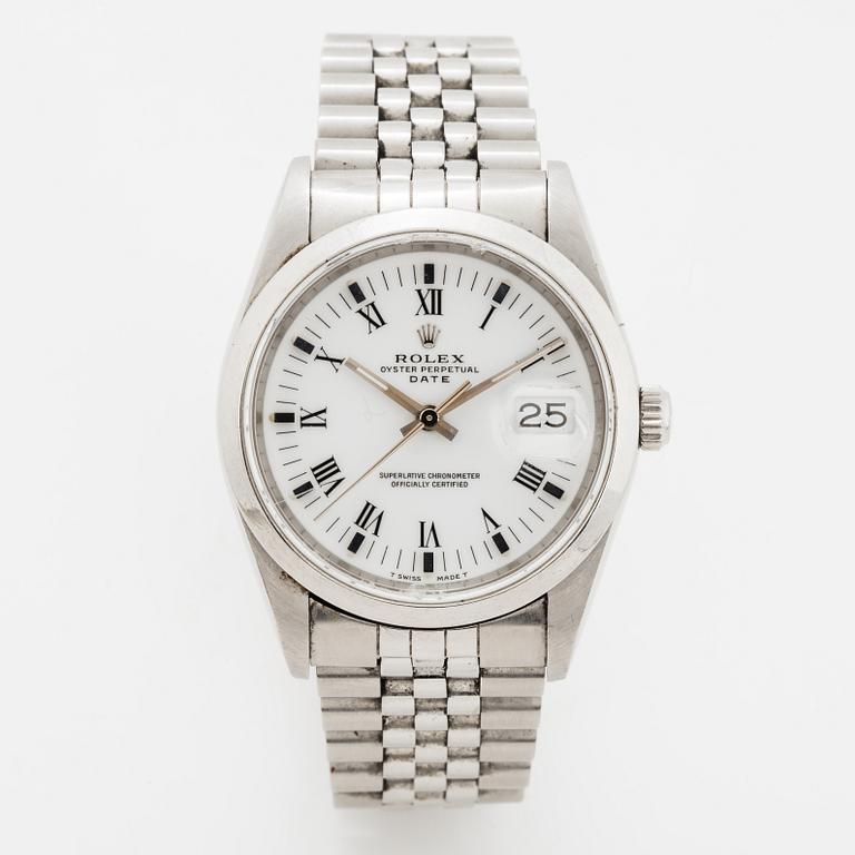 Rolex, Oyster Perpetual Date, Chronometer, armbandsur, 34 mm.