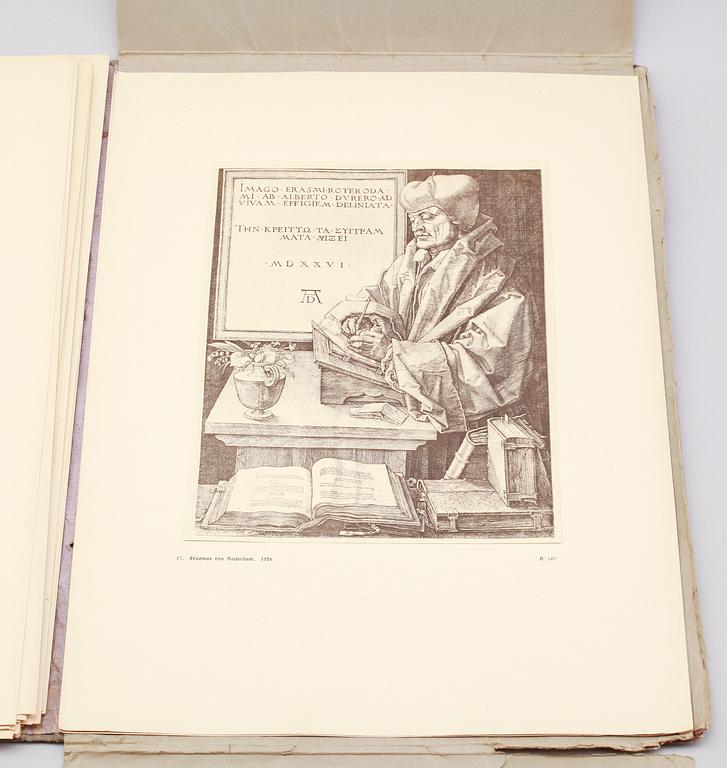 ALBRECHT DÜRER, mapp, "Albrecht Dürer Kupferstiche", omkring år 1900.