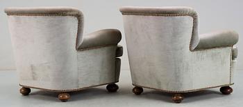 FÅTÖLJER, ett par, 1940-tal.