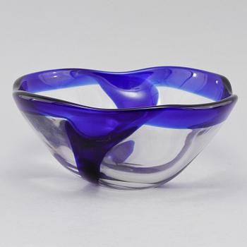 SKÅL, glas, Bertil Vallien, Kosta Boda Åfors, signerad,  1900-talets sista kvartal.