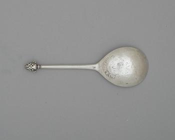 A Danish 17th century silver spoon, marks of Matz Christensen (Viborg 1646-1662).