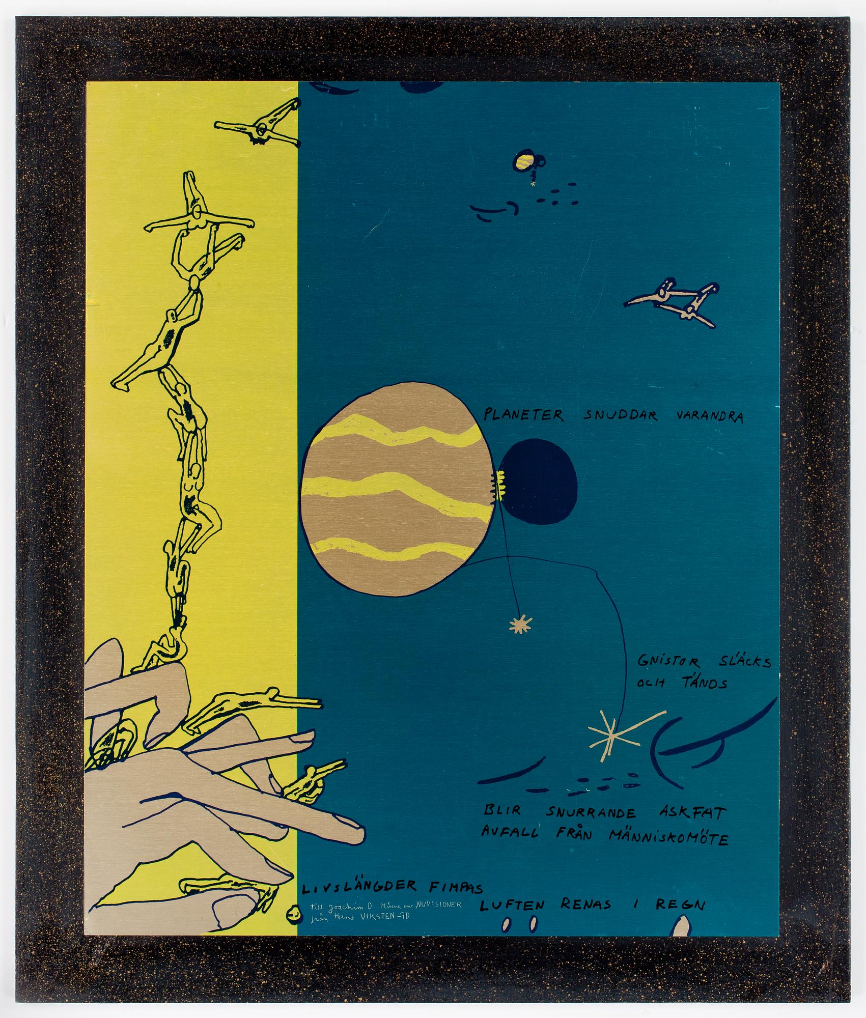 HANS VIKSTEN, blandteknik på metall, sign o dat-70.