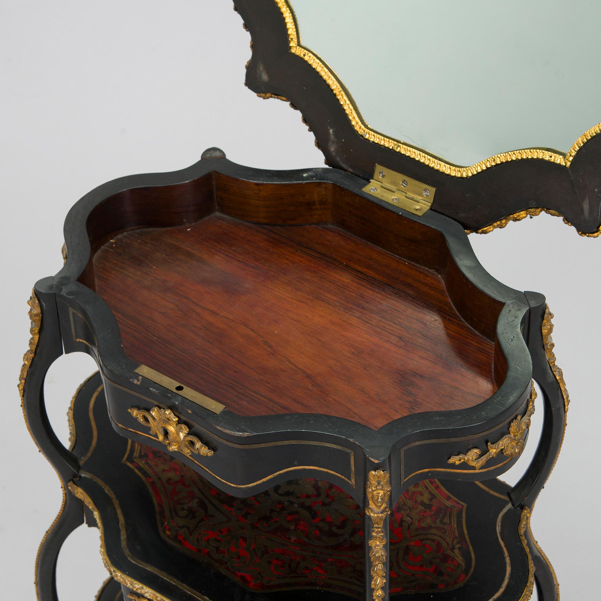 Etagere/ bord, boulle-stil, Frankrike 1800-talets slut.