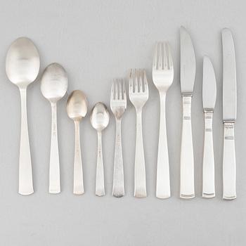 Jacob Ängman, a silver cutlery service, "Rosenholm", GAB (84 pieces).