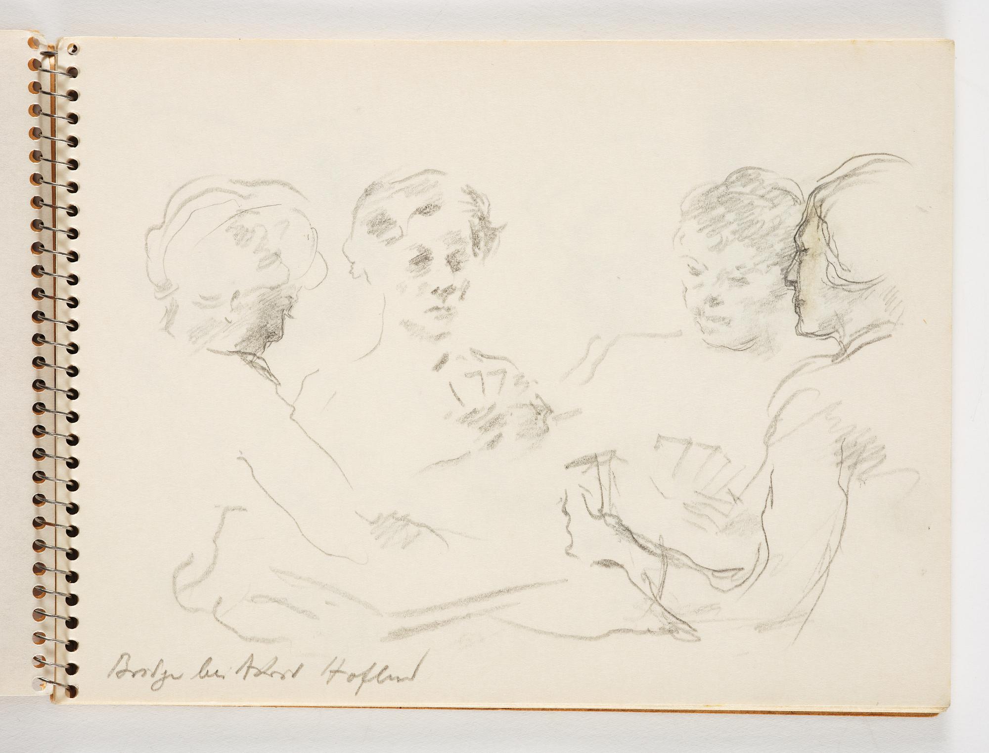 Lotte Laserstein, 4 skissböcker med blyertsteckningar.