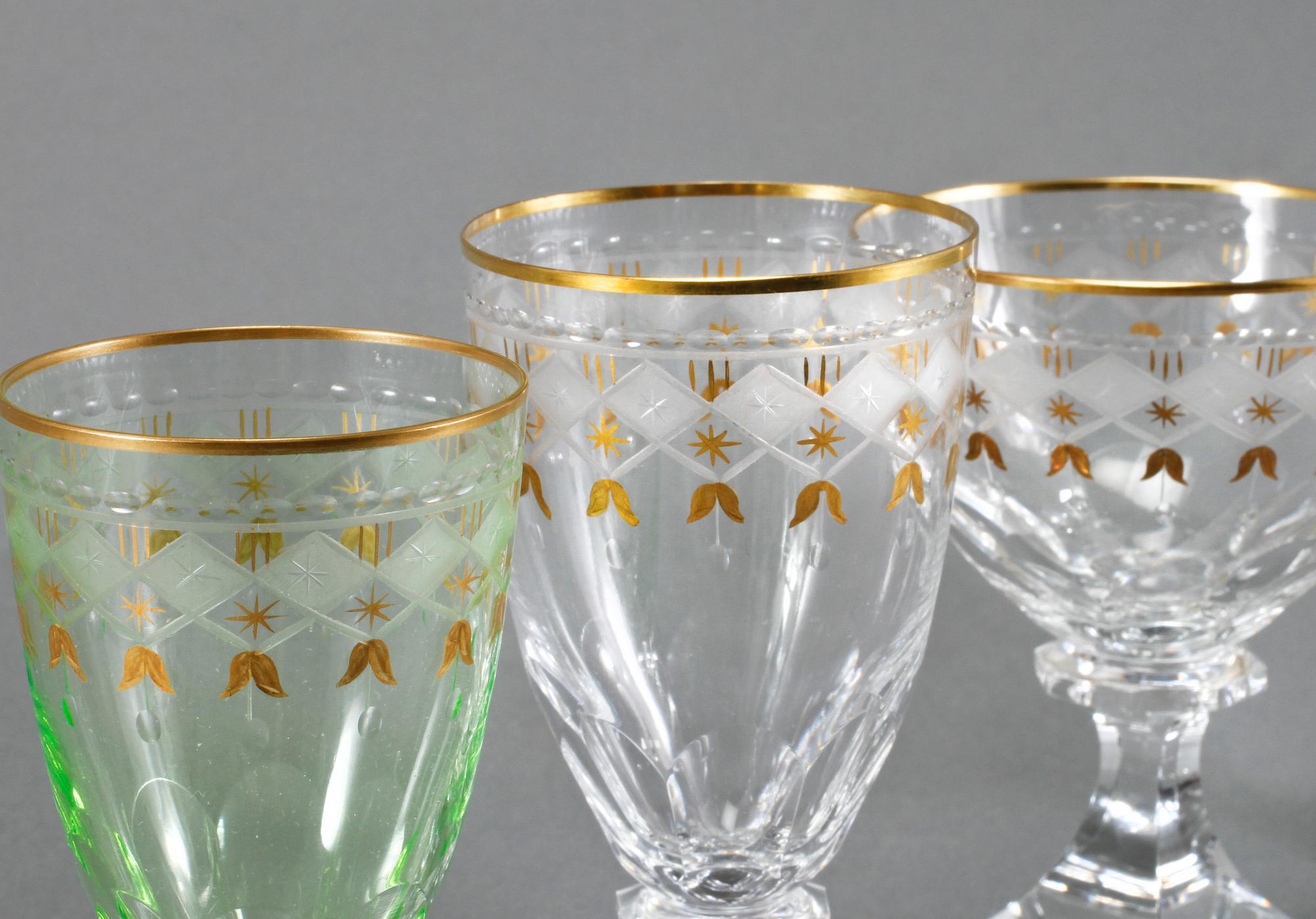 GLASSERVIS, 68 delar, "Odelberg Junior", Kosta, 1900-talets andra hälft.