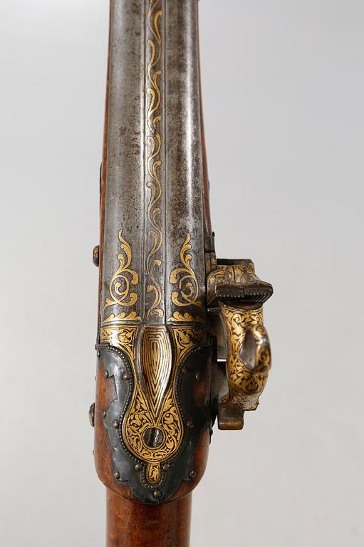 A miquelet lock rifle, probably Turkey, first half of/mid 19th century.