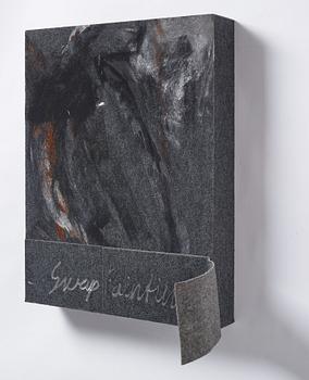 Fredrik Vaerslev, akryl på nålfiltsmatta lagd på trä, 2010.