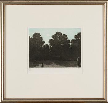 VÄINÖ ROUVINEN, etsning och akvatint, numrerad IV/XXV, signerad och daterad 1983.