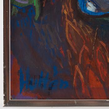CO Hultén, gouache på pannå, signerad och utförd 1940.