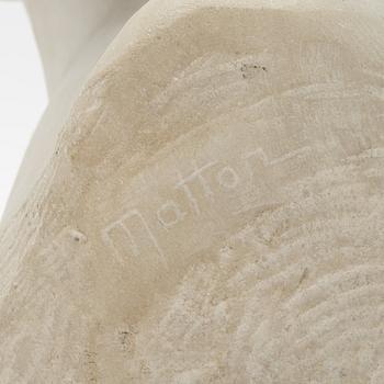 Arséne Matton, skulptur, marmor, signerad.