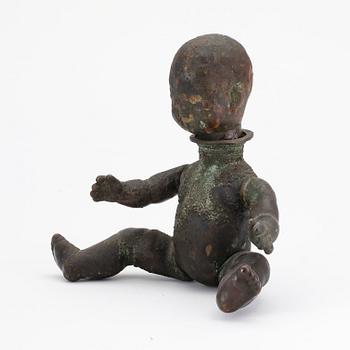 FLASKA, brons, 1900-talets förra hälft.