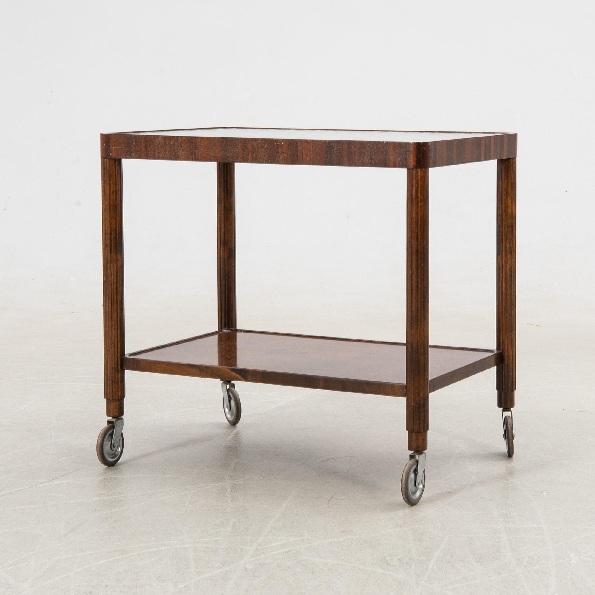 Serving cart Swedish Modern 1940s.