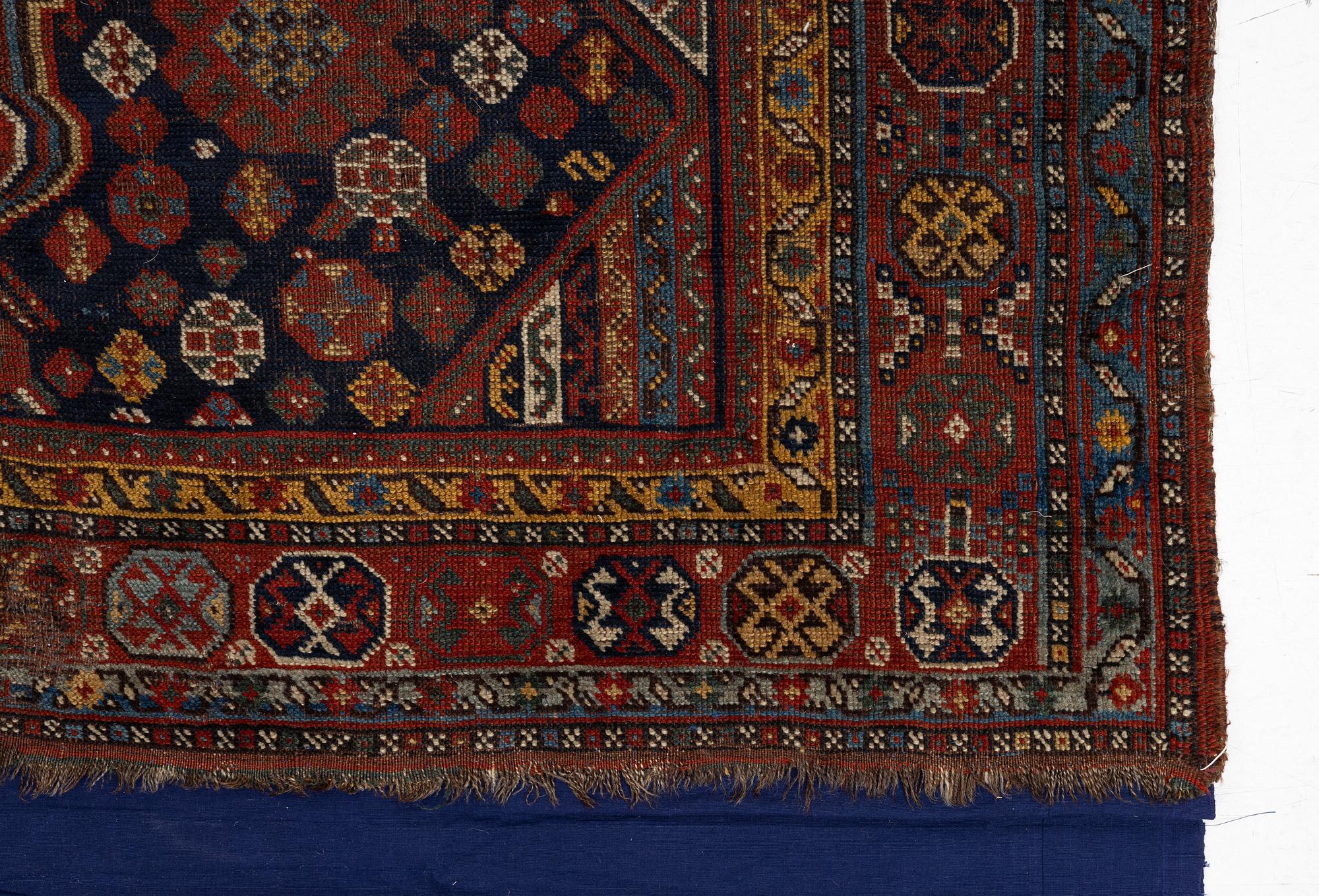 An antique Khamseh runner, southwestern Iran, c. 330 x 157 cm.