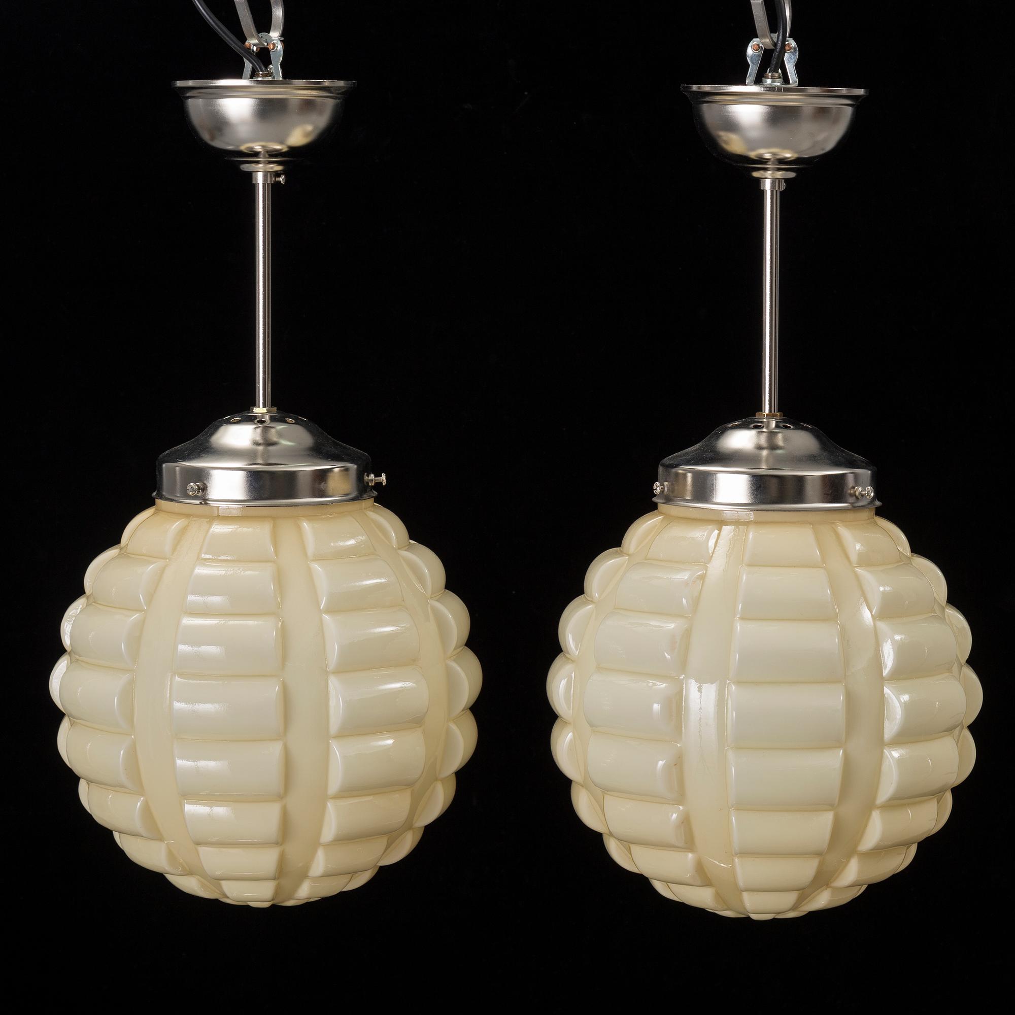 A pair of circa 2000 ceiling lights.