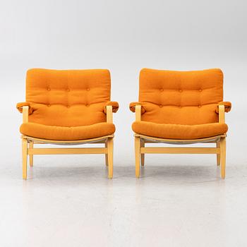 Bruno Mathsson, a pair of 'Ingrid' armchairs, Dux.