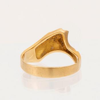 An 18K gold and platinum ring "Episode" by Björn Weckström for Lapponia 1988.