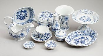 SERVISDELAR, 11 delar, porslin, Meissen, 1900-talets mitt.