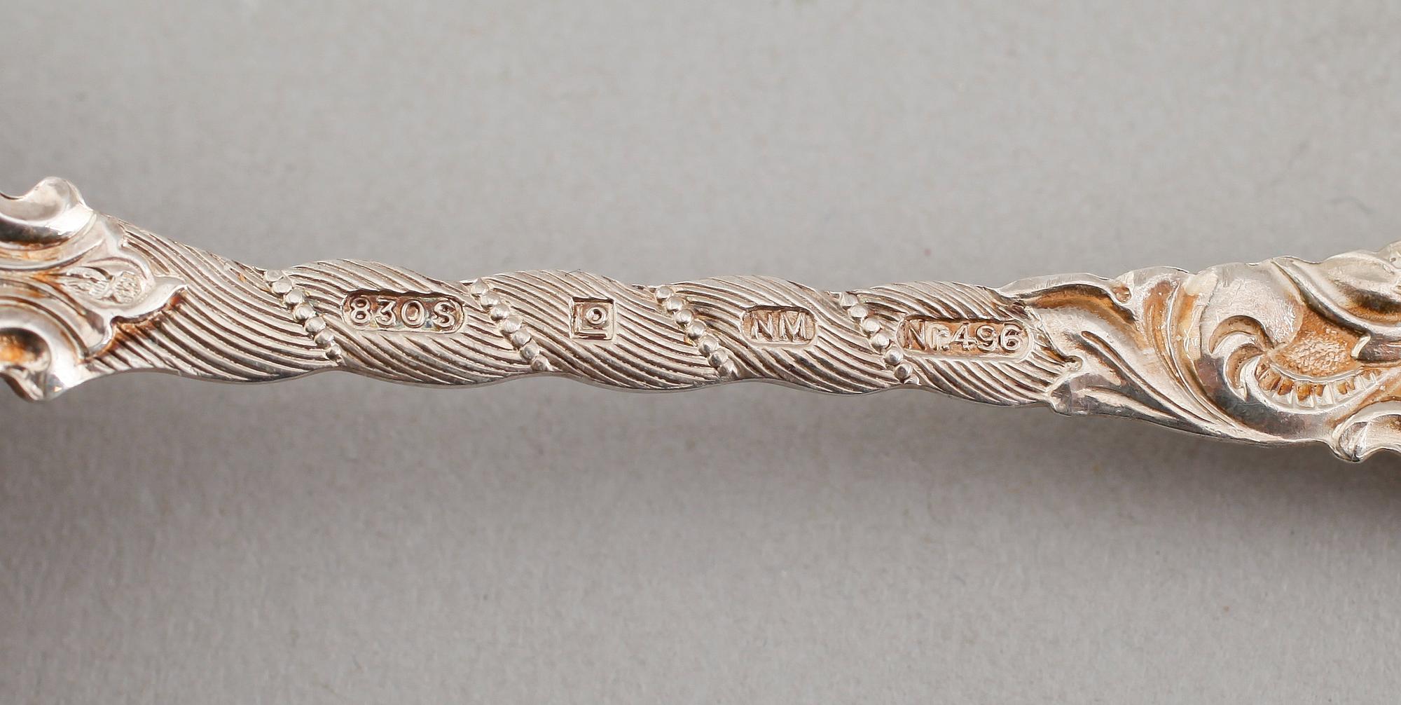 BESTICK, 12 delar, silver, 1900-tal. Vikt ca 206 gram.