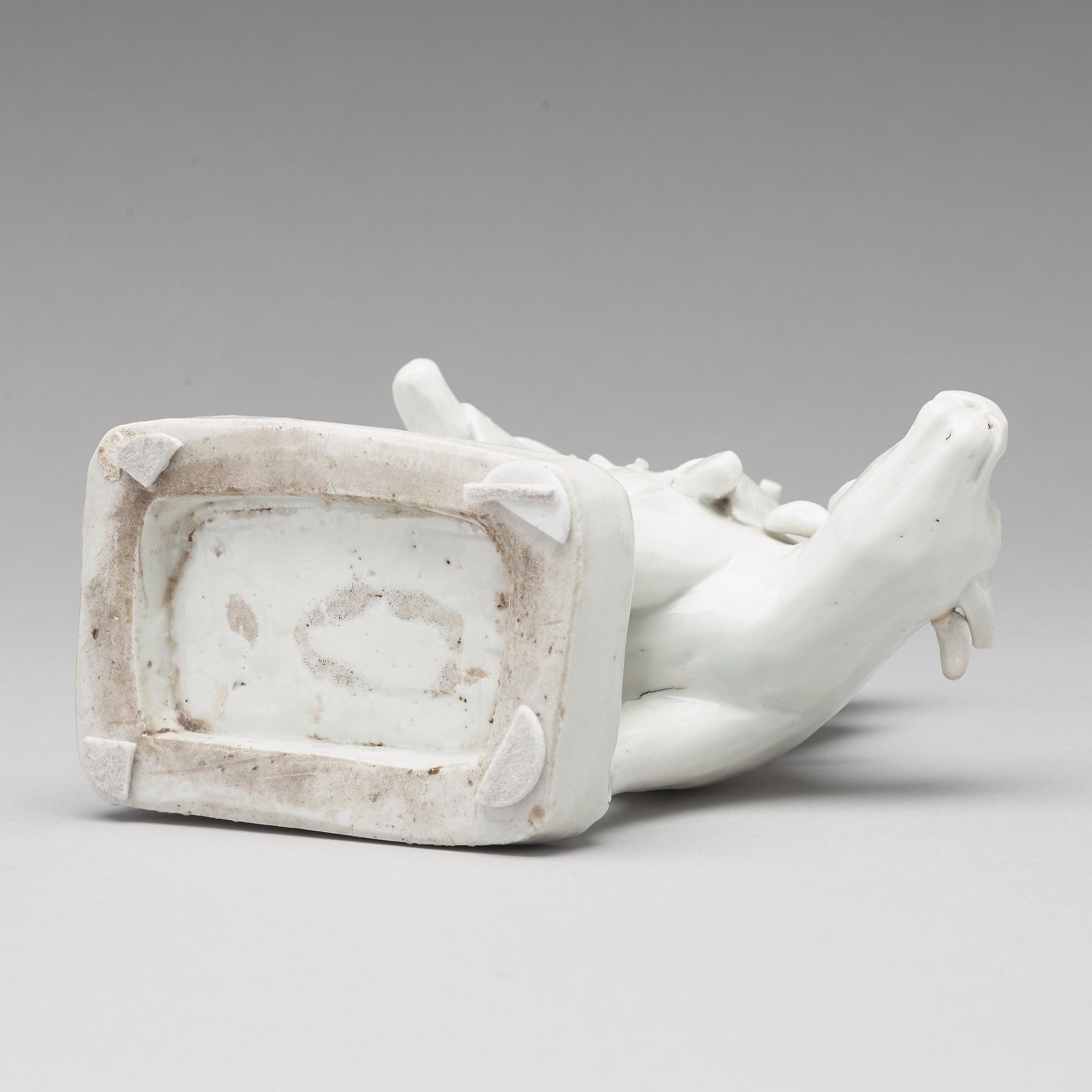 FIGURIN, blanc de chine. Qingdynastin, 1700-tal.