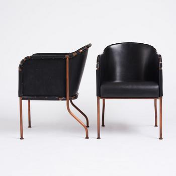 Mats Theselius, a pair of 'Ambassad' easy chairs, Källemo, Sweden, post 1999.