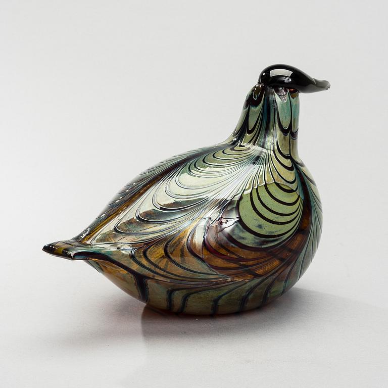 OIVA TOIKKA, fågel, glas, osignerad.