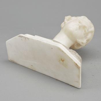 GIUSEPPE BESSI, skulptur, marmor och alabaster, signerad, omkring 1900.