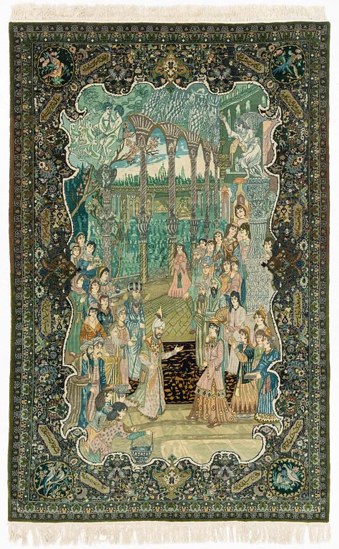 Rug, possibly Tabriz, circa 298 x 190 cm.