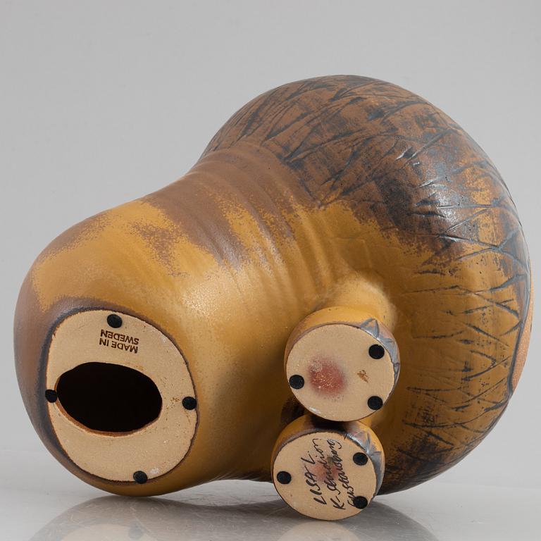 Lisa Larson, a stoneware "Lejon Maxi" sculpture, Gustavsberg, Sweden.