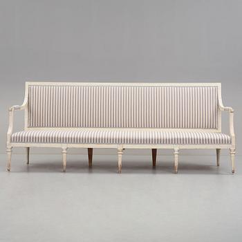 A Gustavian sofa attributed to Jakob Malmsten (master in Stockholm 1780-1788).