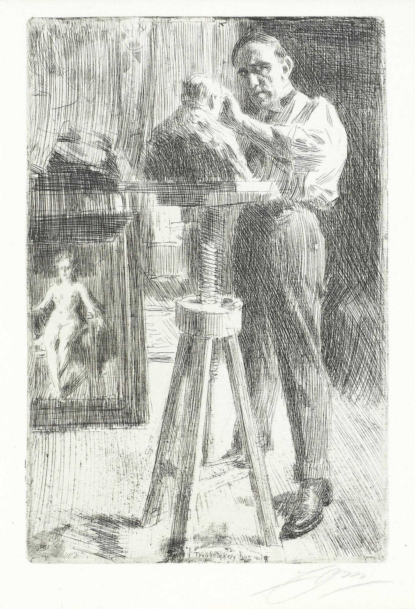 ANDERS ZORN, Etsning (III état av III), 1908, signerad.