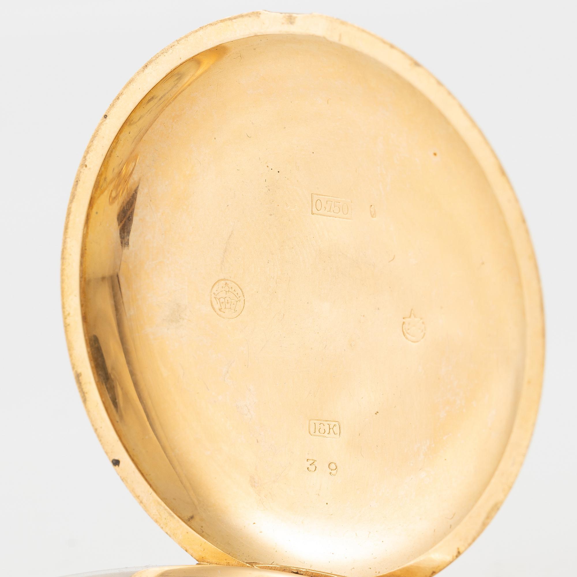 Pocket watch, hunter, 51 mm.