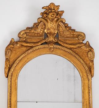 A gilt mirror, Stockholm, second half of the 18th Century.